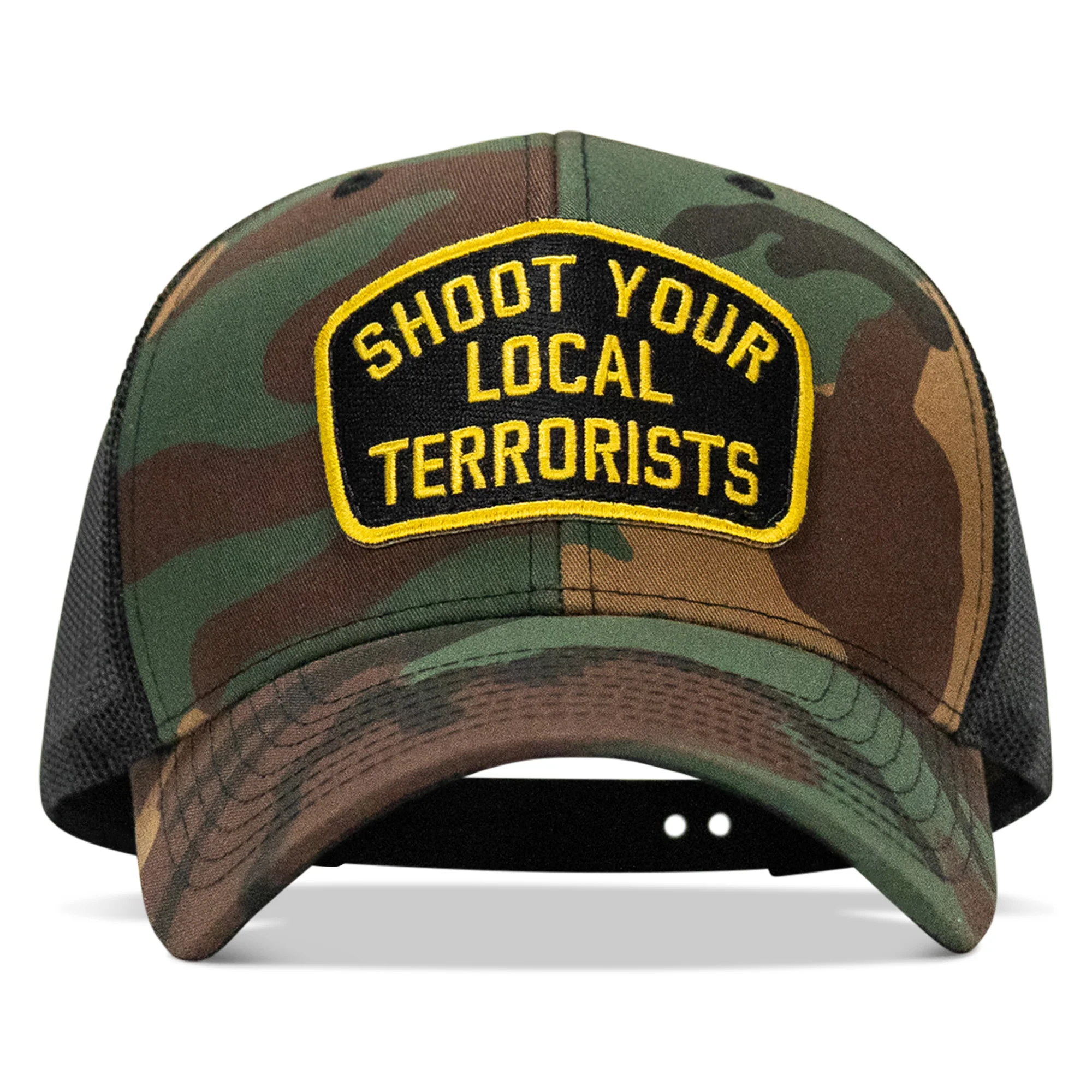 Shoot Your Local Terrorists Patch Snapback Hat - Image 27