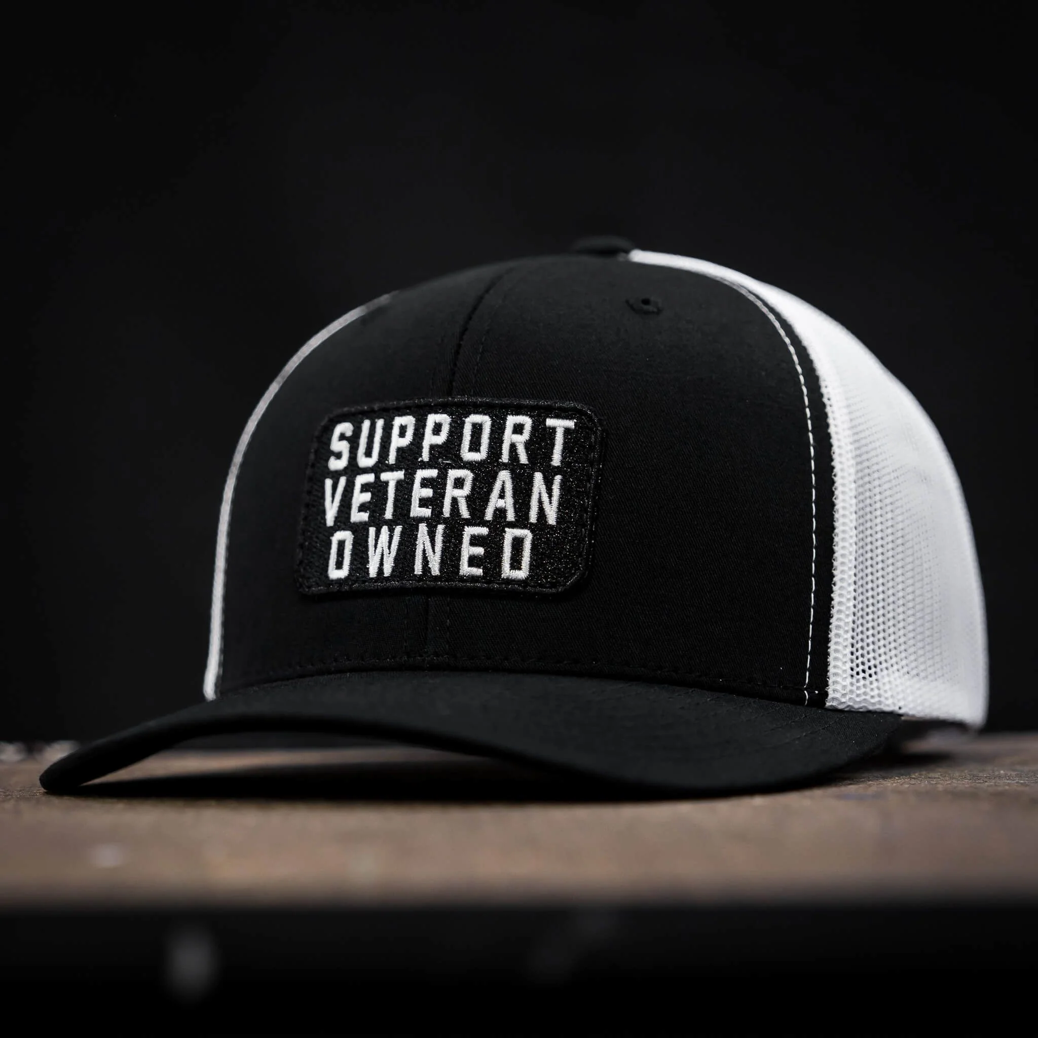 Support Veteran Owned Patch Mid-Profile Mesh Snapback - Image 19
