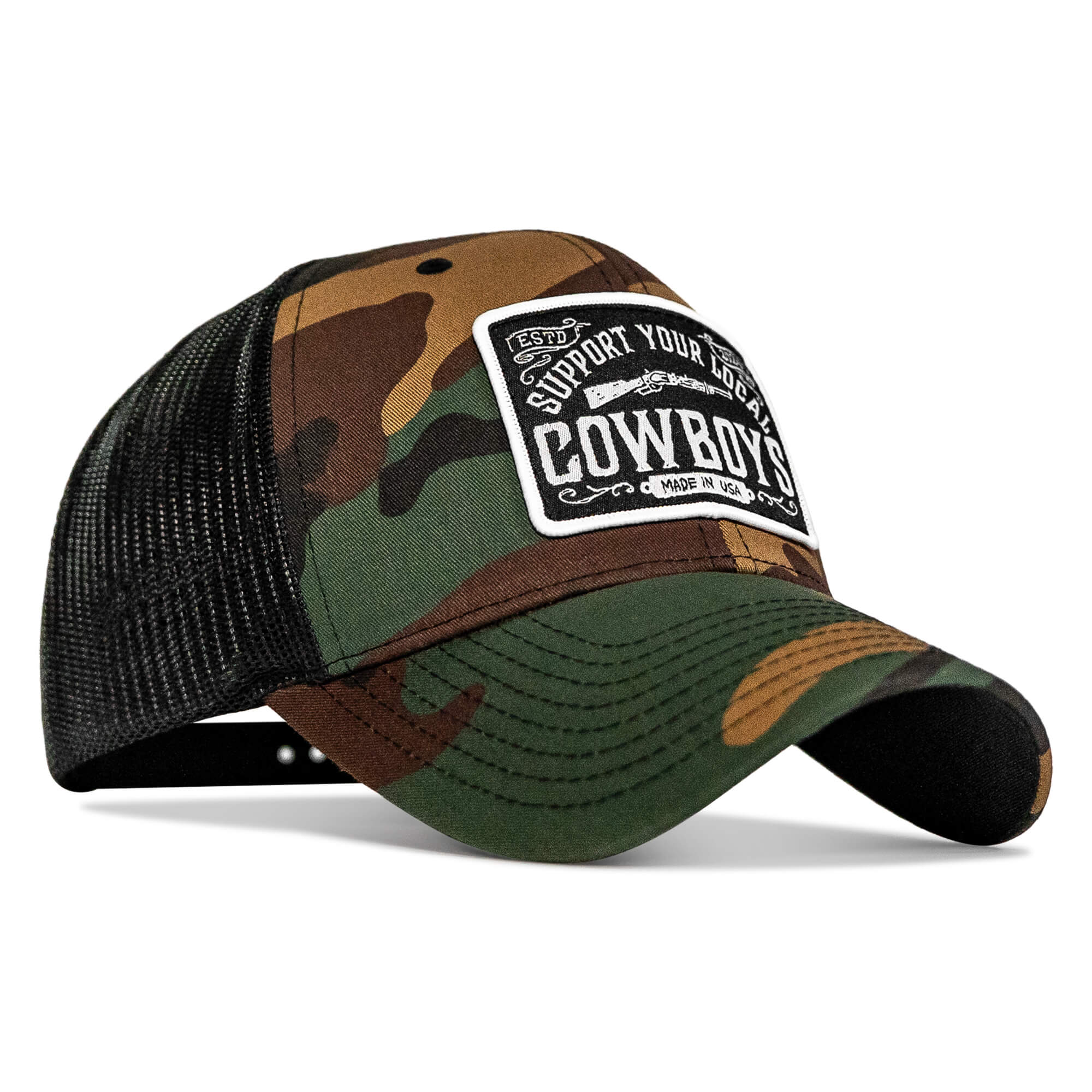 Support Your Local Cowboys Patch Snapback Hat - Image 36