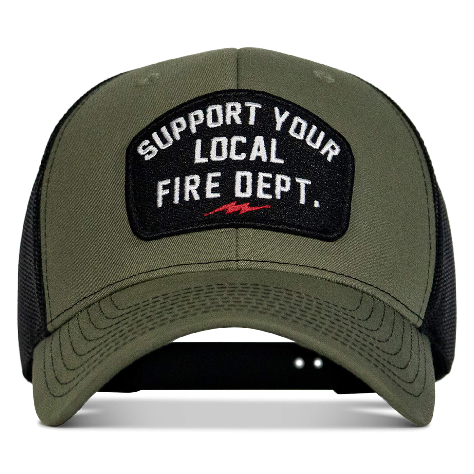 Support Your Local Fire Dept. Patch Snapback Hat - Image 4