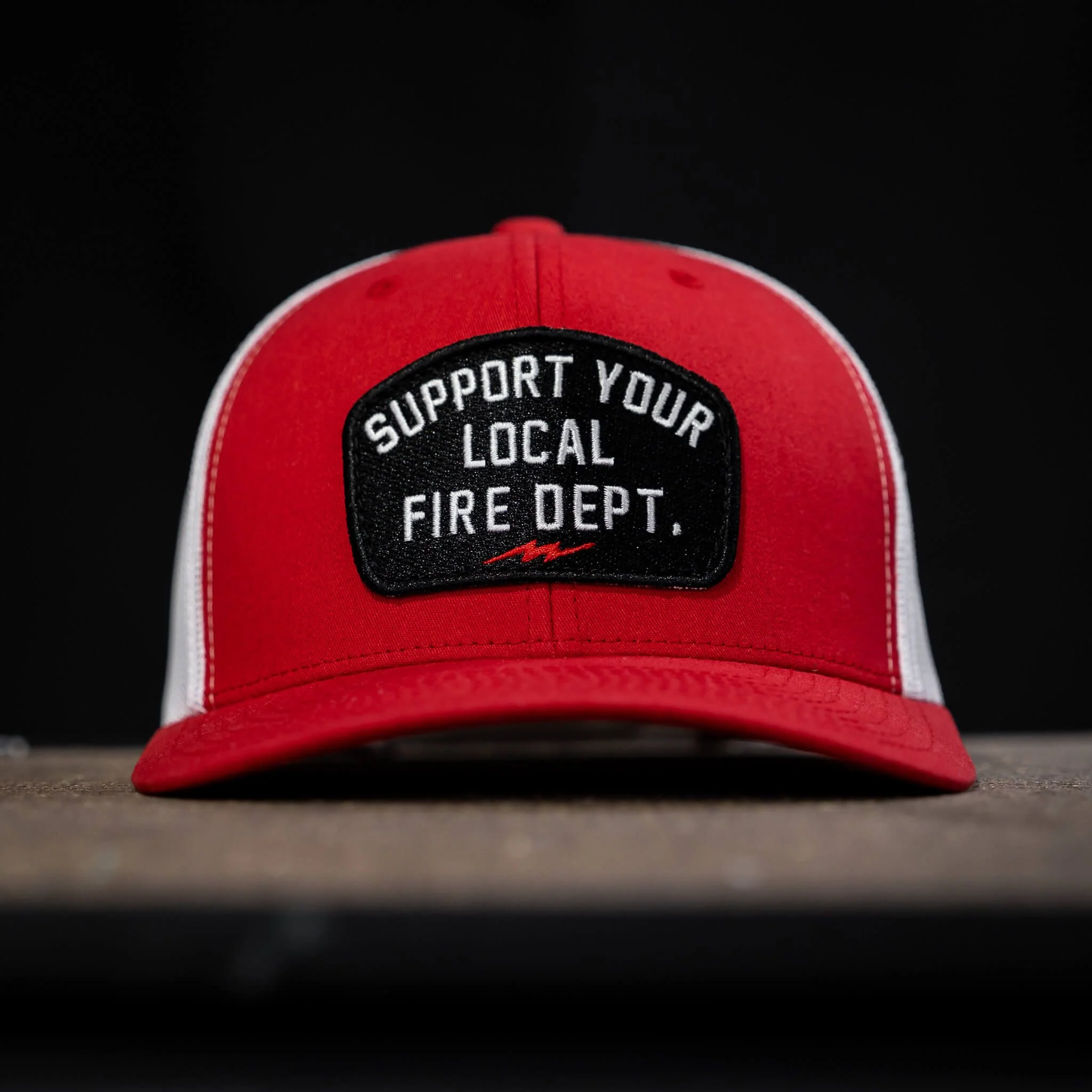 Support Your Local Fire Dept. Patch Snapback Hat - Image 5