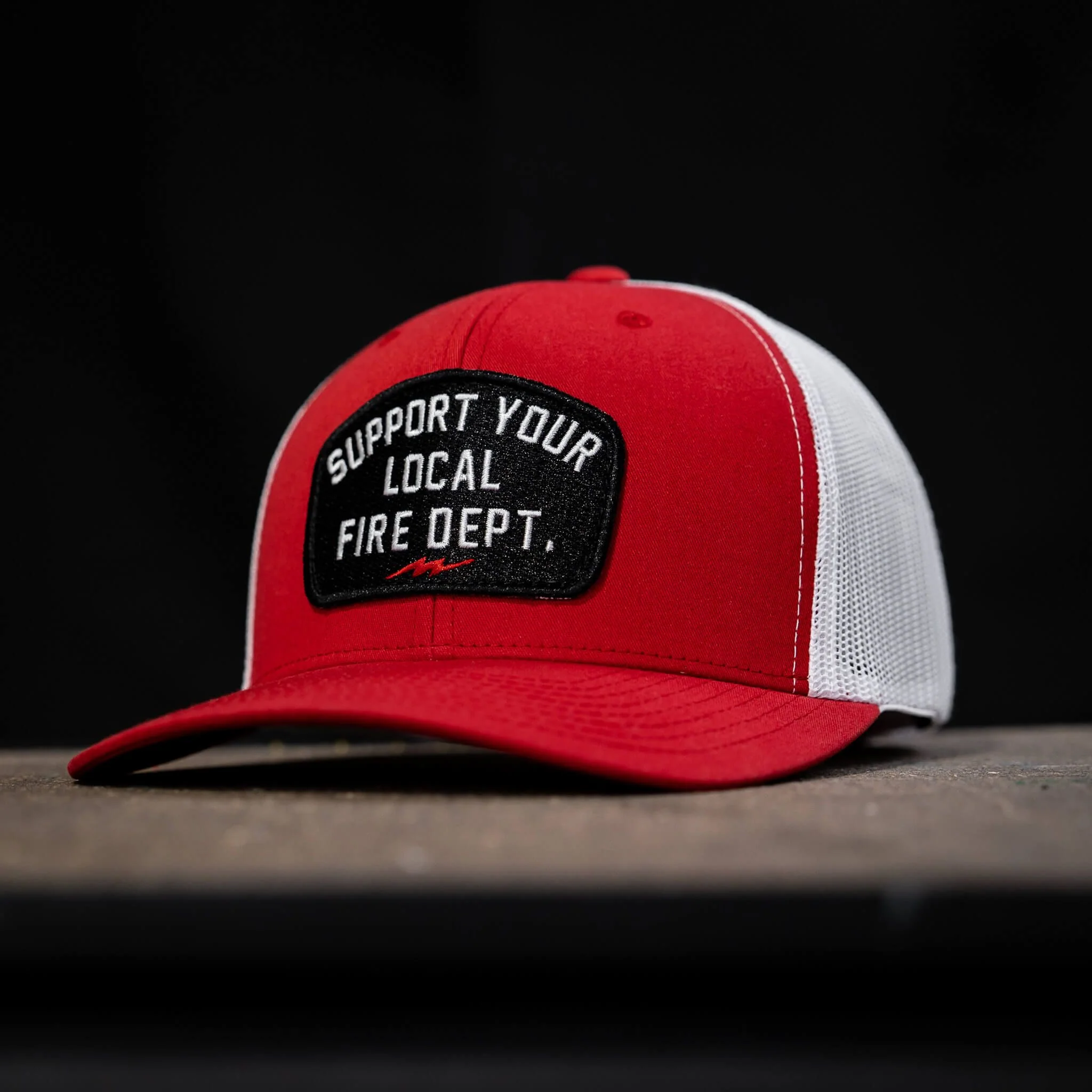 Support Your Local Fire Dept. Patch Snapback Hat - Image 7