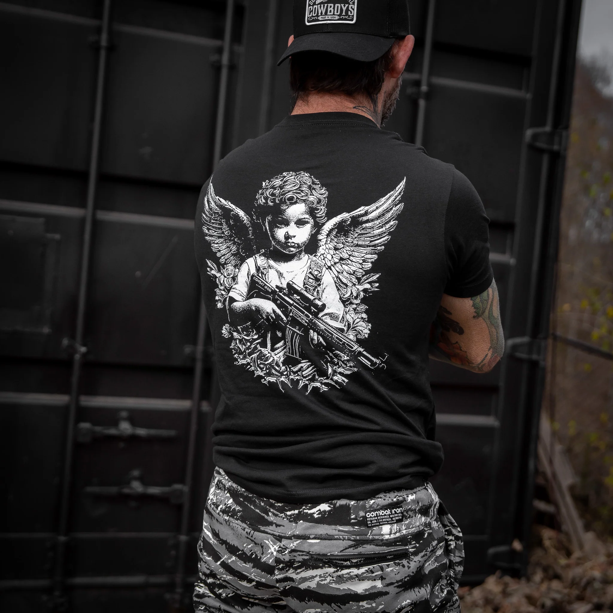 The Armed Guardian Angel Men's T-Shirt - Image 7