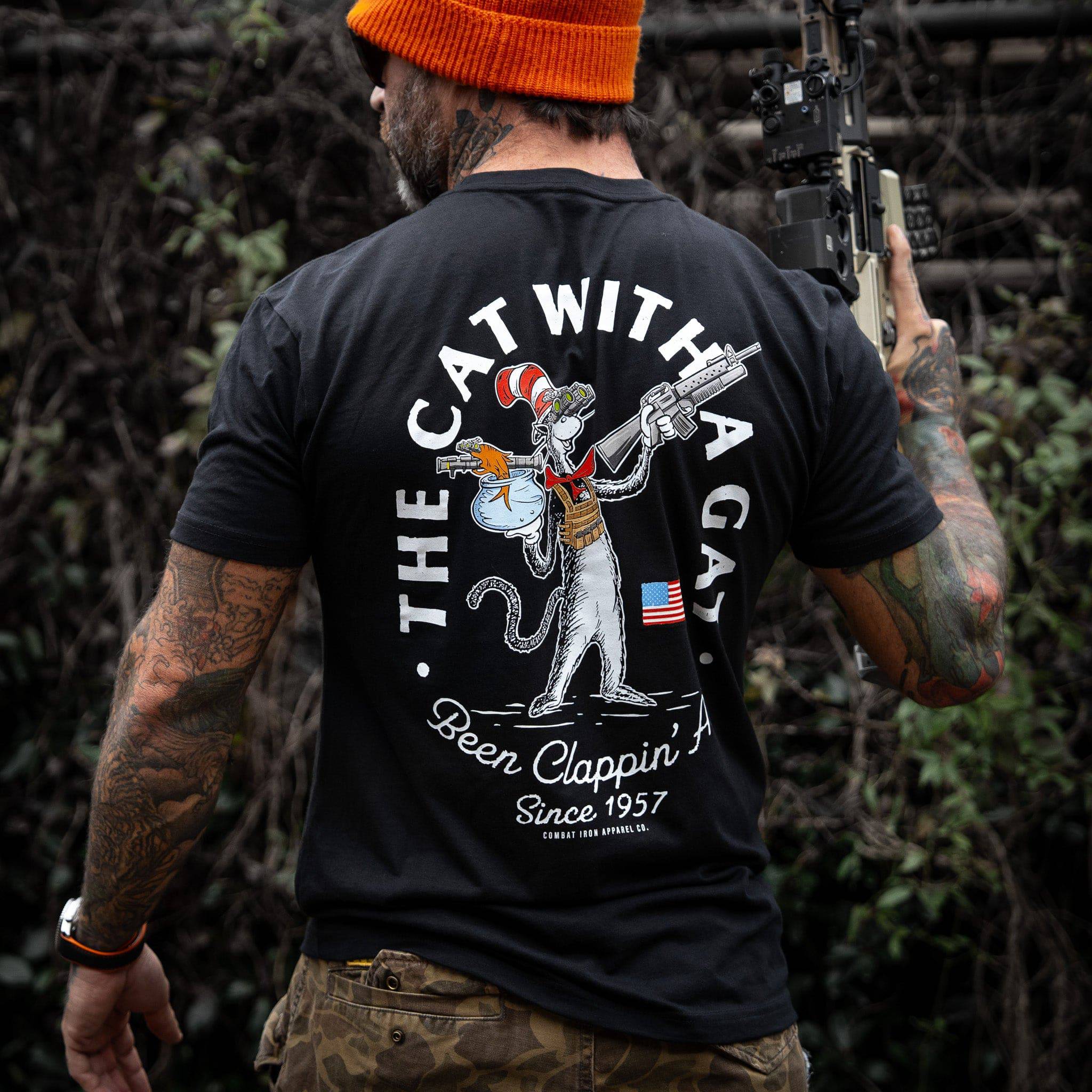 The Cat With A Gat Remix Men's T-Shirt - Image 4