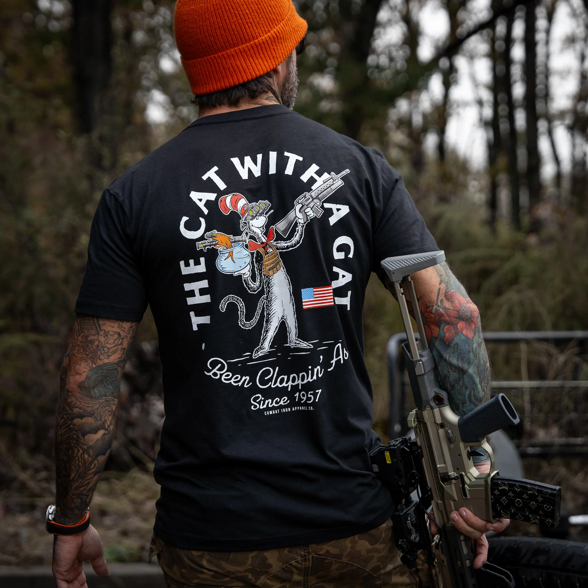 The Cat With A Gat Remix Men's T-Shirt - Image 5
