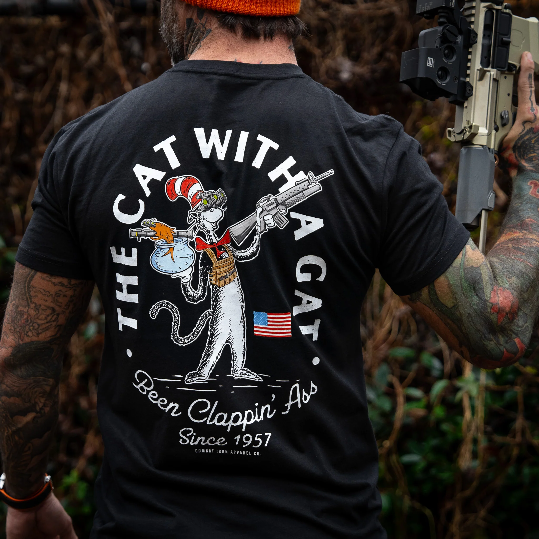 The Cat With A Gat Remix Men's T-Shirt - Image 7