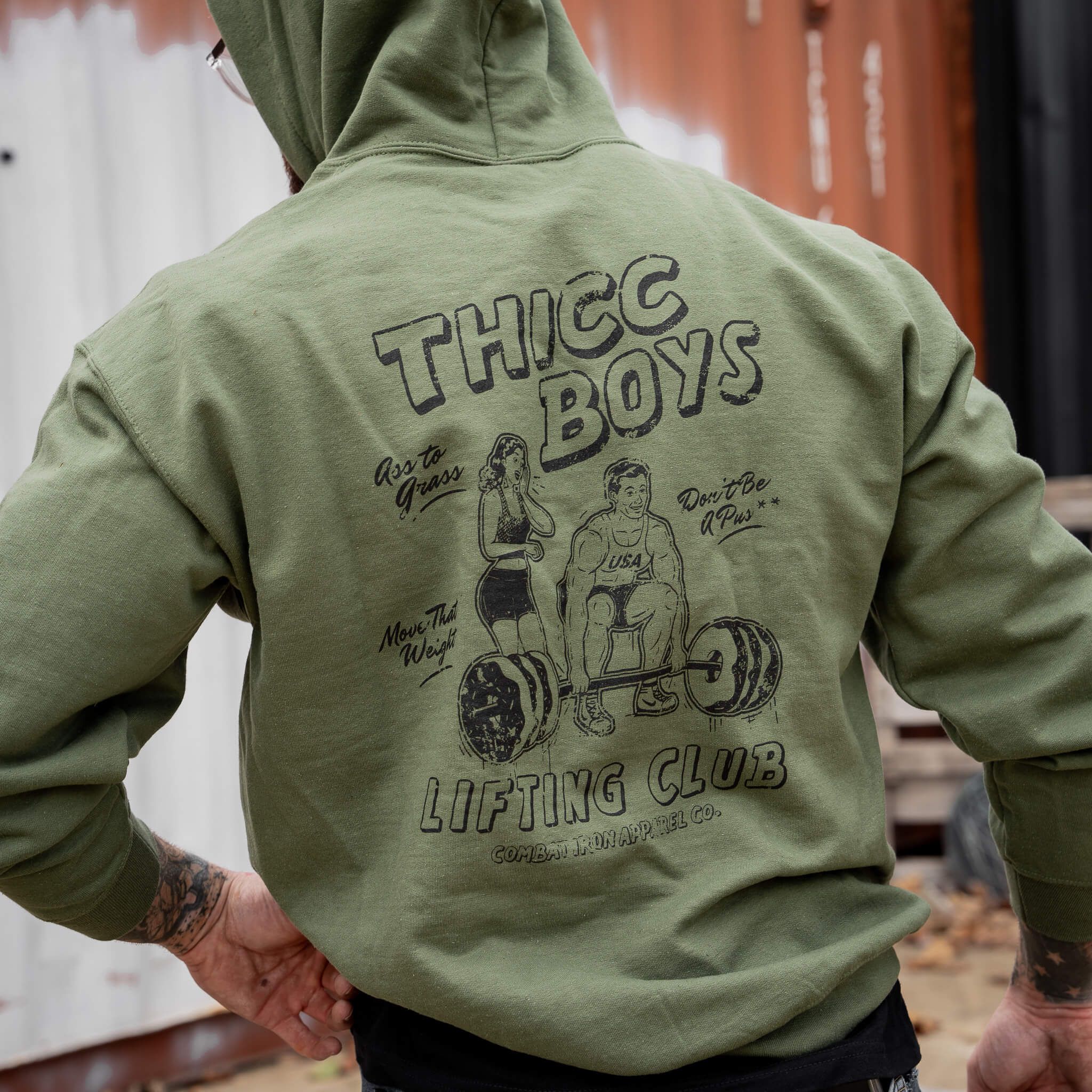 Thicc Boys Lifting Club Men's Hoodie - Image 6