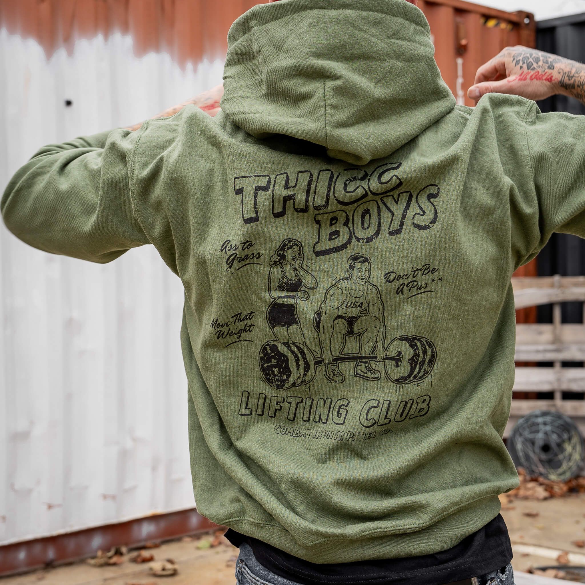 Thicc Boys Lifting Club Men's Hoodie - Image 7