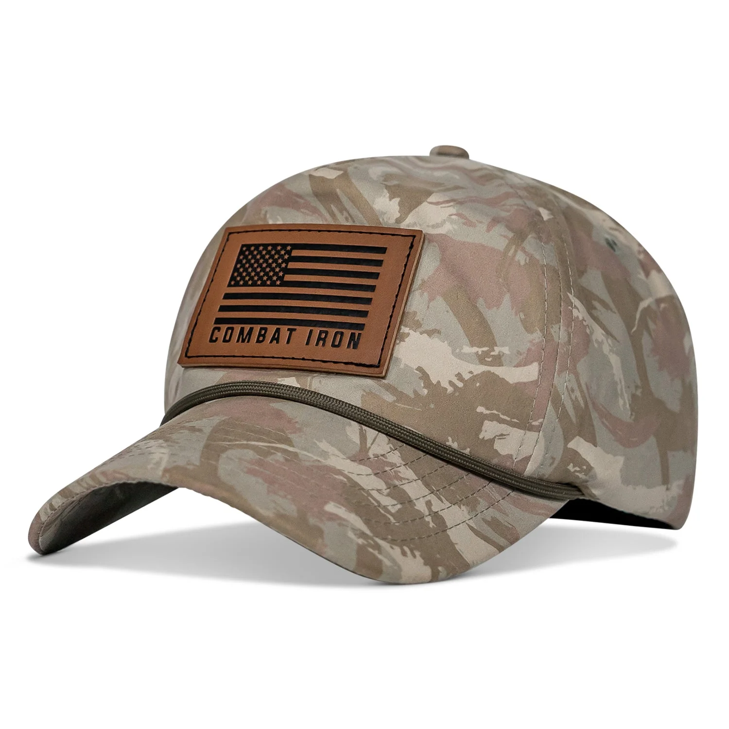 US Flag Leather Patch Crushable Snapback Hat - Image 6