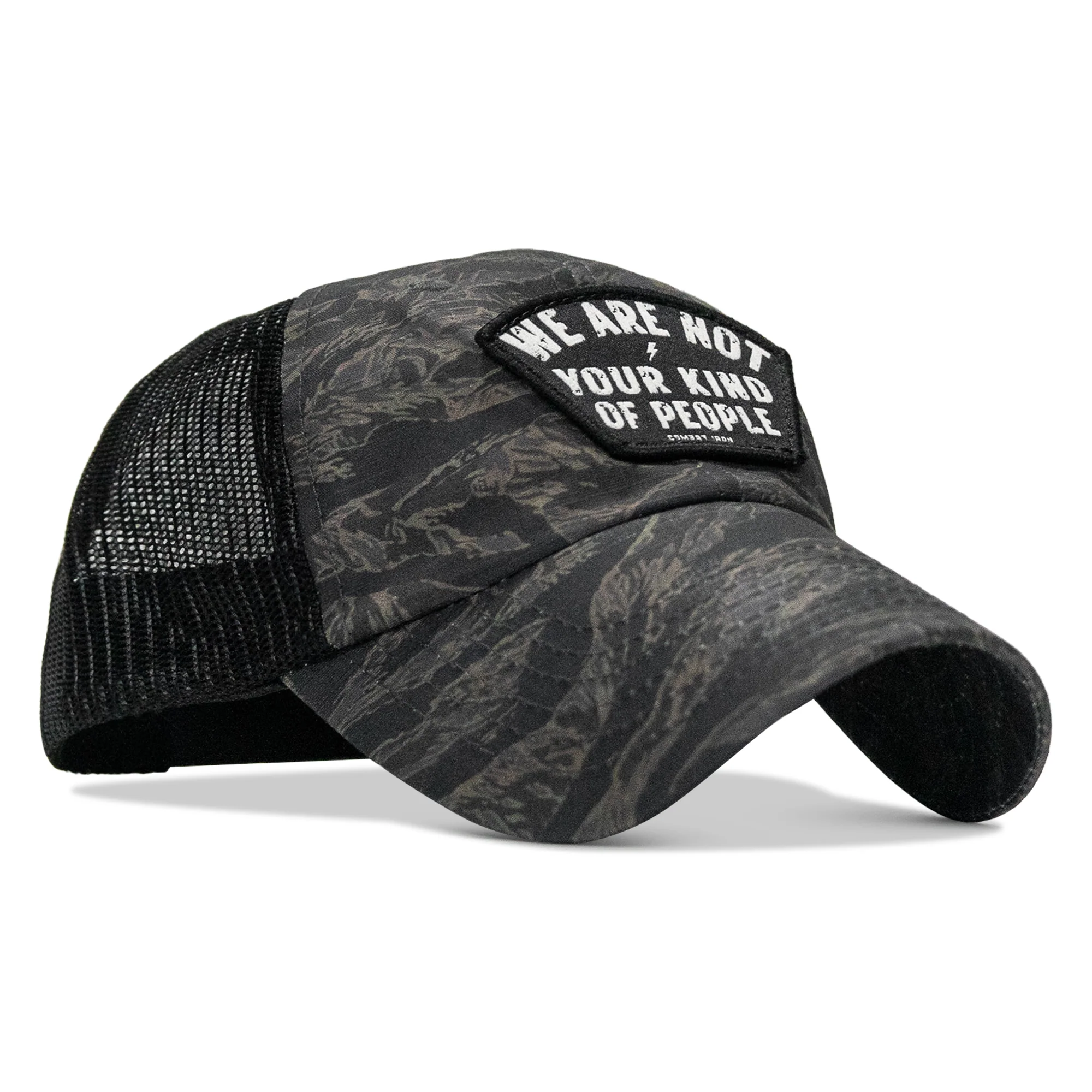 We Are Not Your Kind Of People Patch Tactical Ripstop Mesh Snapback Hat - Image 3