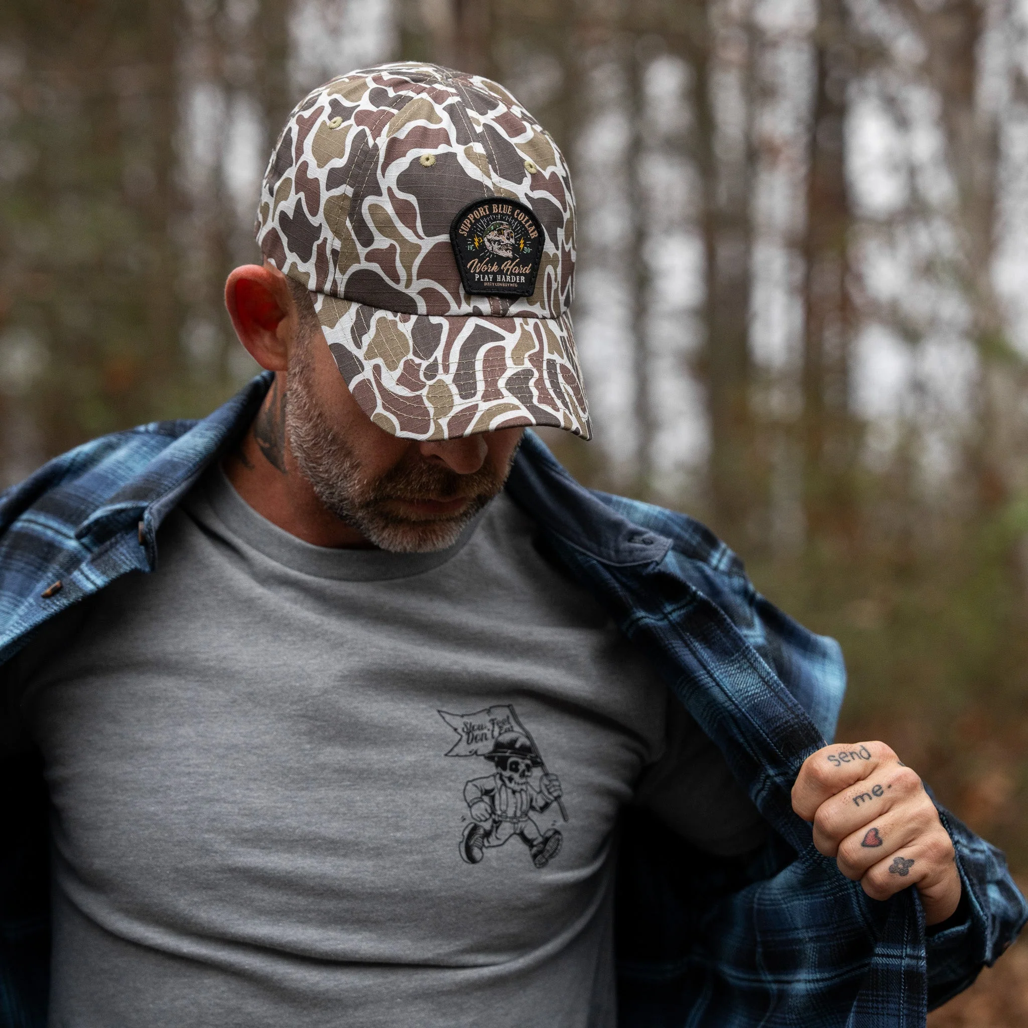 Work Hard, Play Harder Patch Ripstop Tactical Hat - Image 8