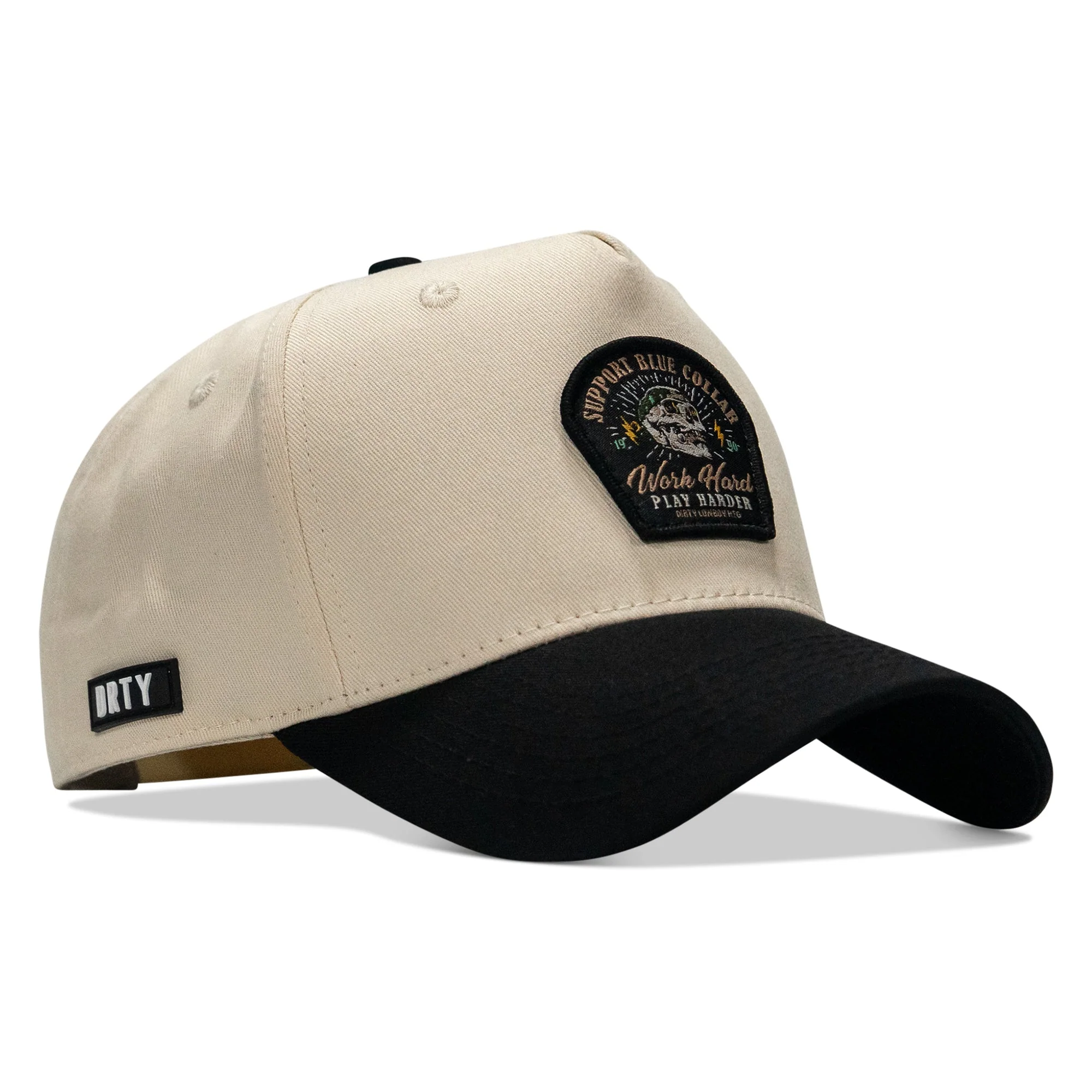 Work Hard Play Harder | Support Blue Collar Patch Snapback - Image 2