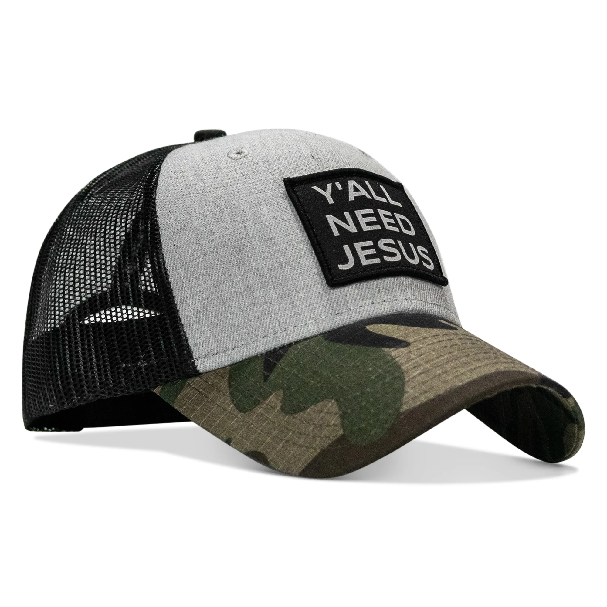 Y'all Need Jesus Patch Original Ripstop Snapback Hat - Image 23