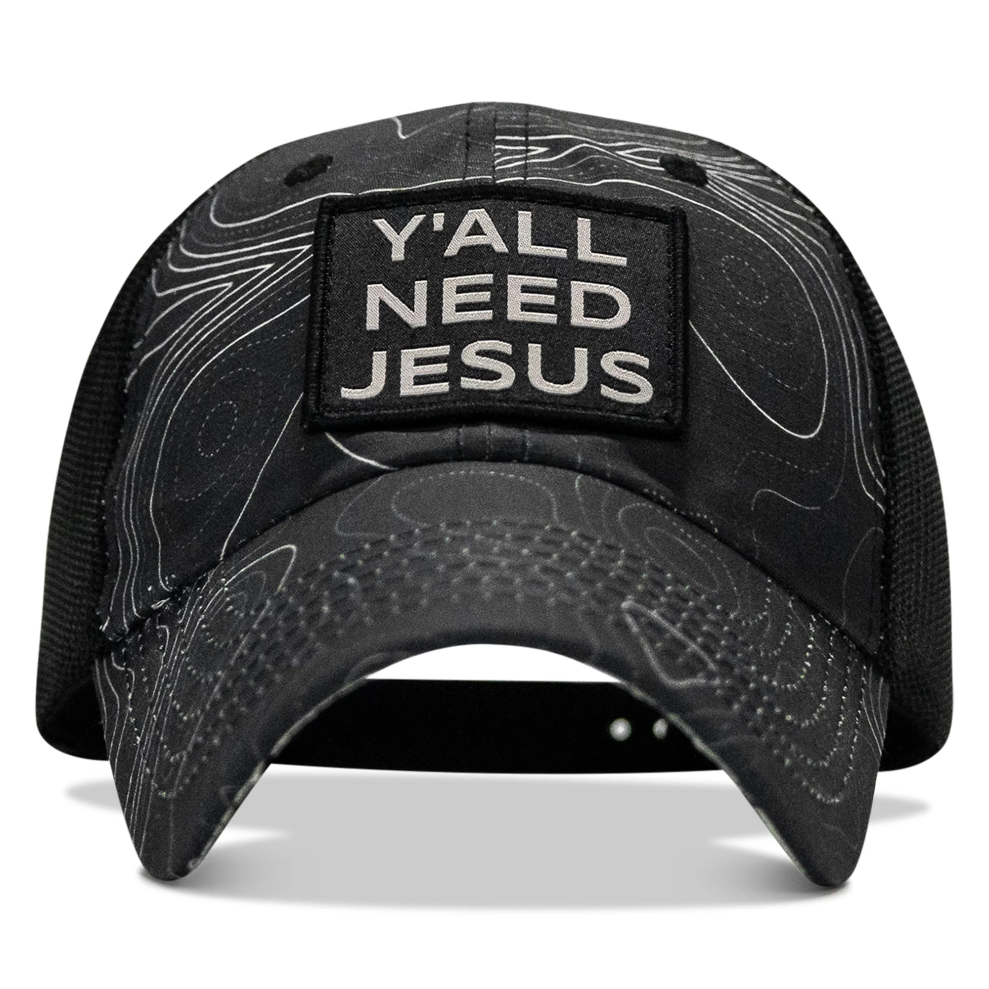 Y'all Need Jesus Patch Tactical Ripstop Mesh Snapback Hat - Image 24