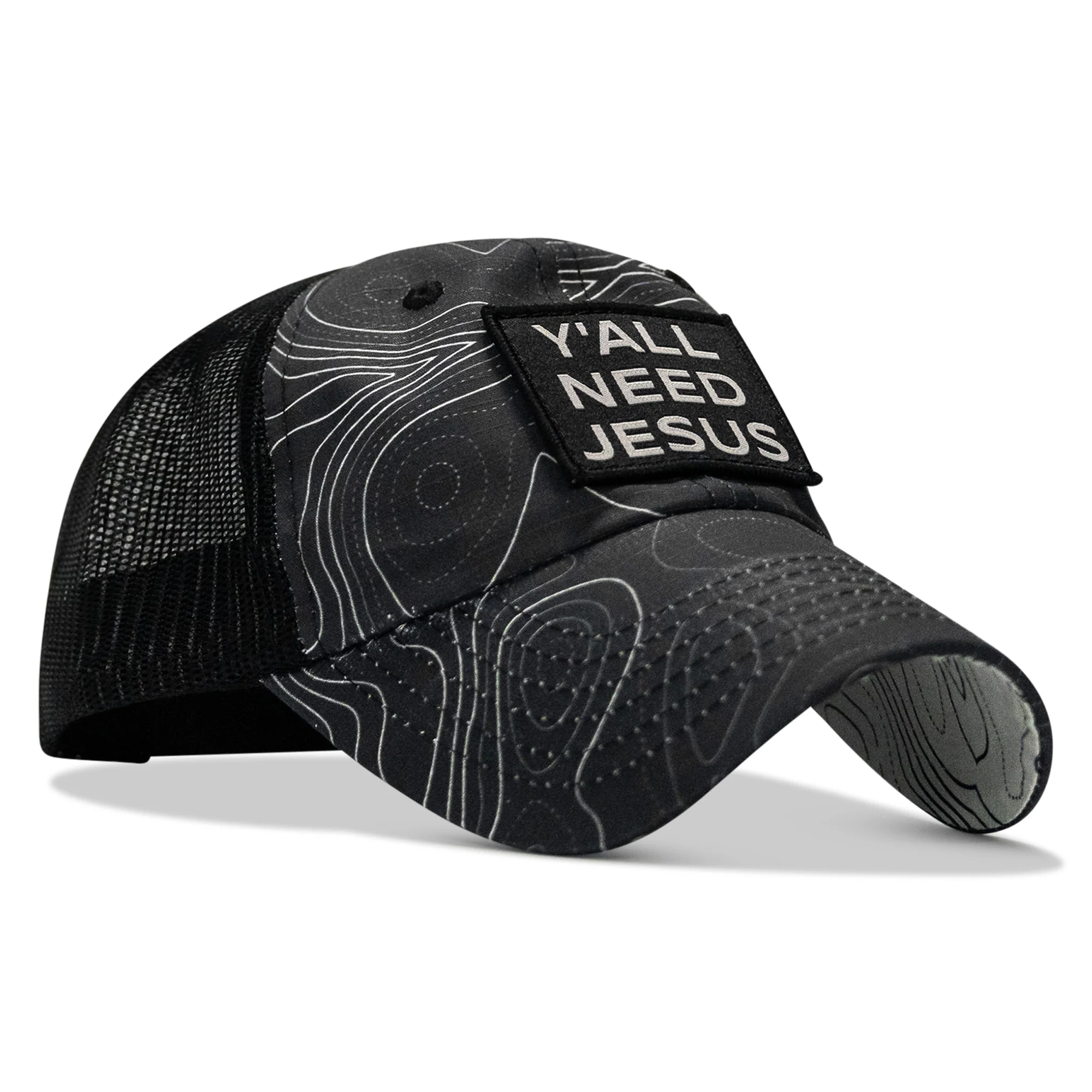 Y'all Need Jesus Patch Tactical Ripstop Mesh Snapback Hat - Image 27