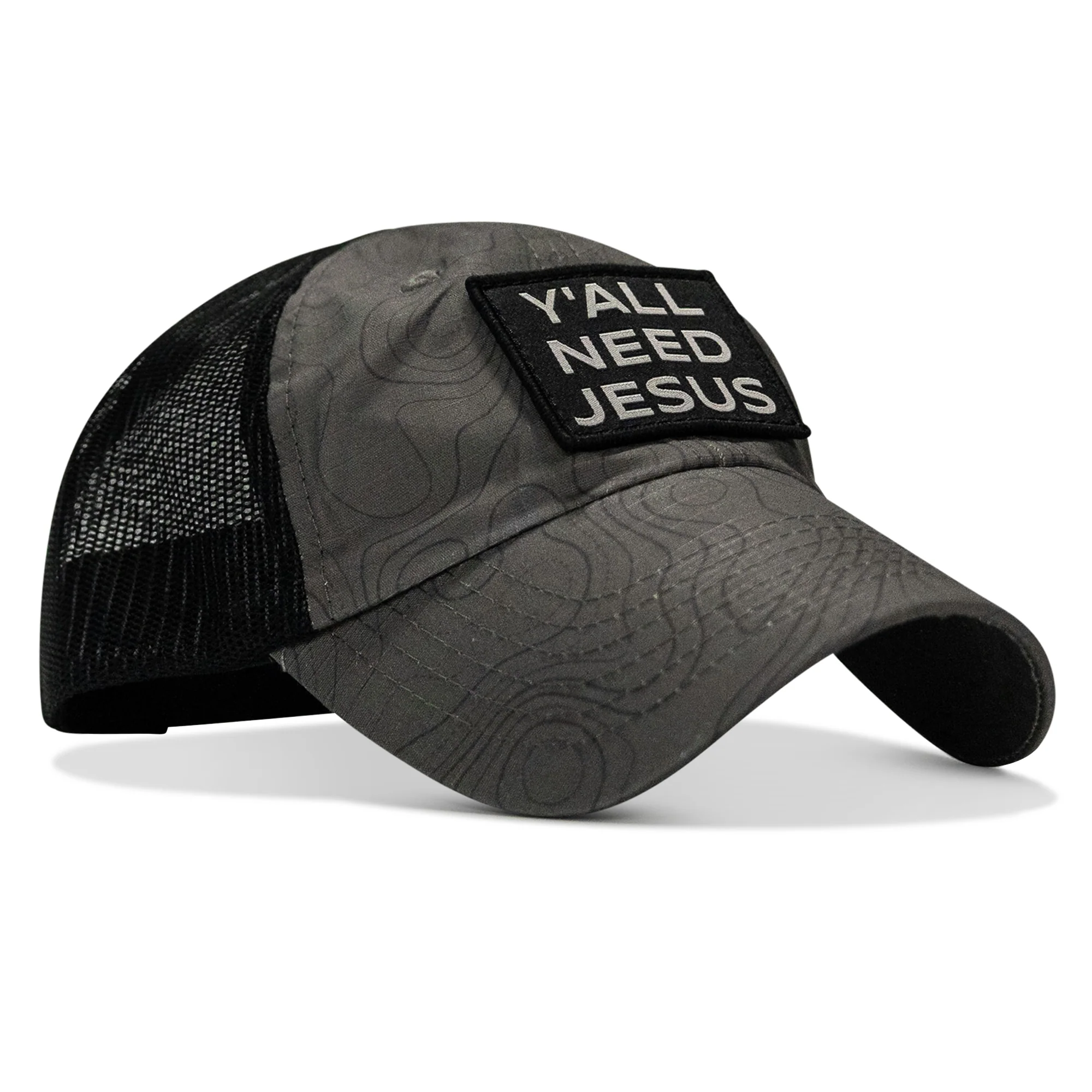 Y'all Need Jesus Patch Tactical Ripstop Mesh Snapback Hat - Image 42