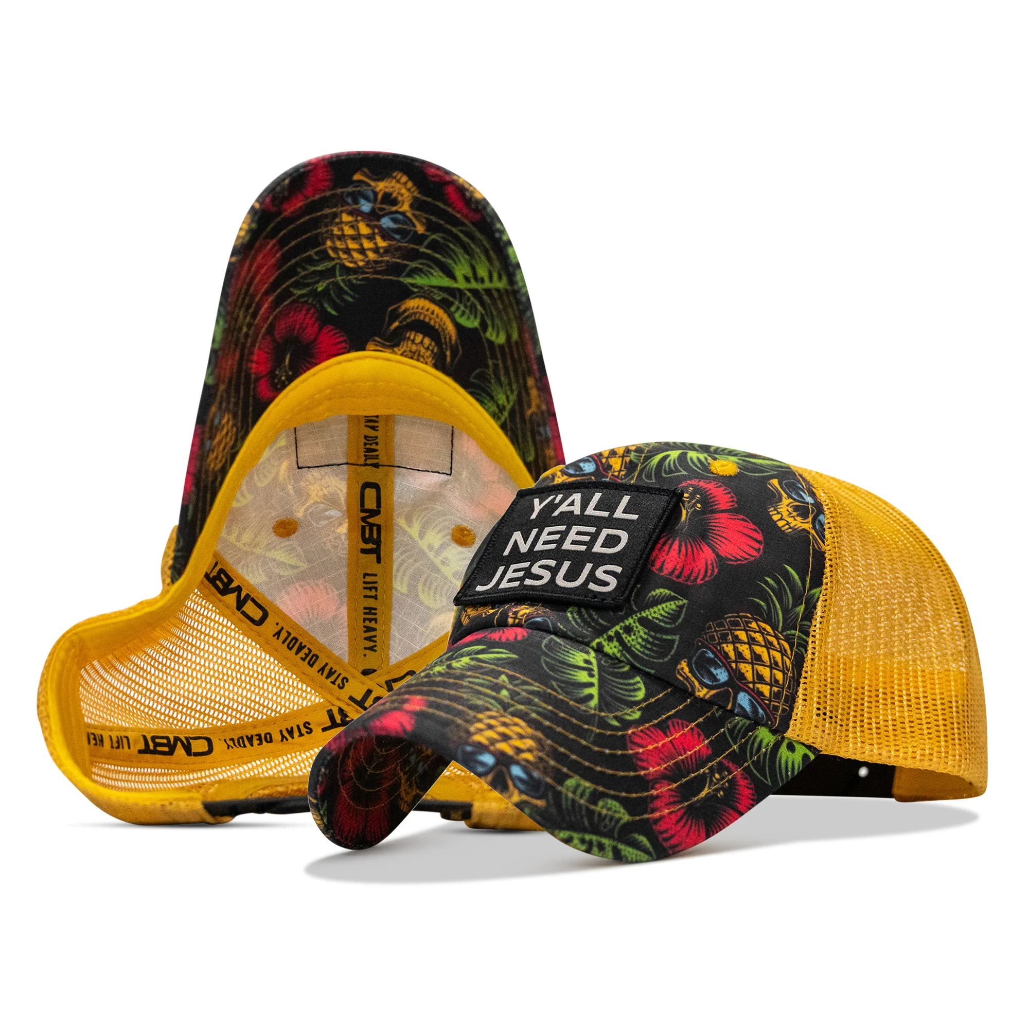 Y'all Need Jesus Patch Tactical Ripstop Mesh Snapback Hat - Image 57