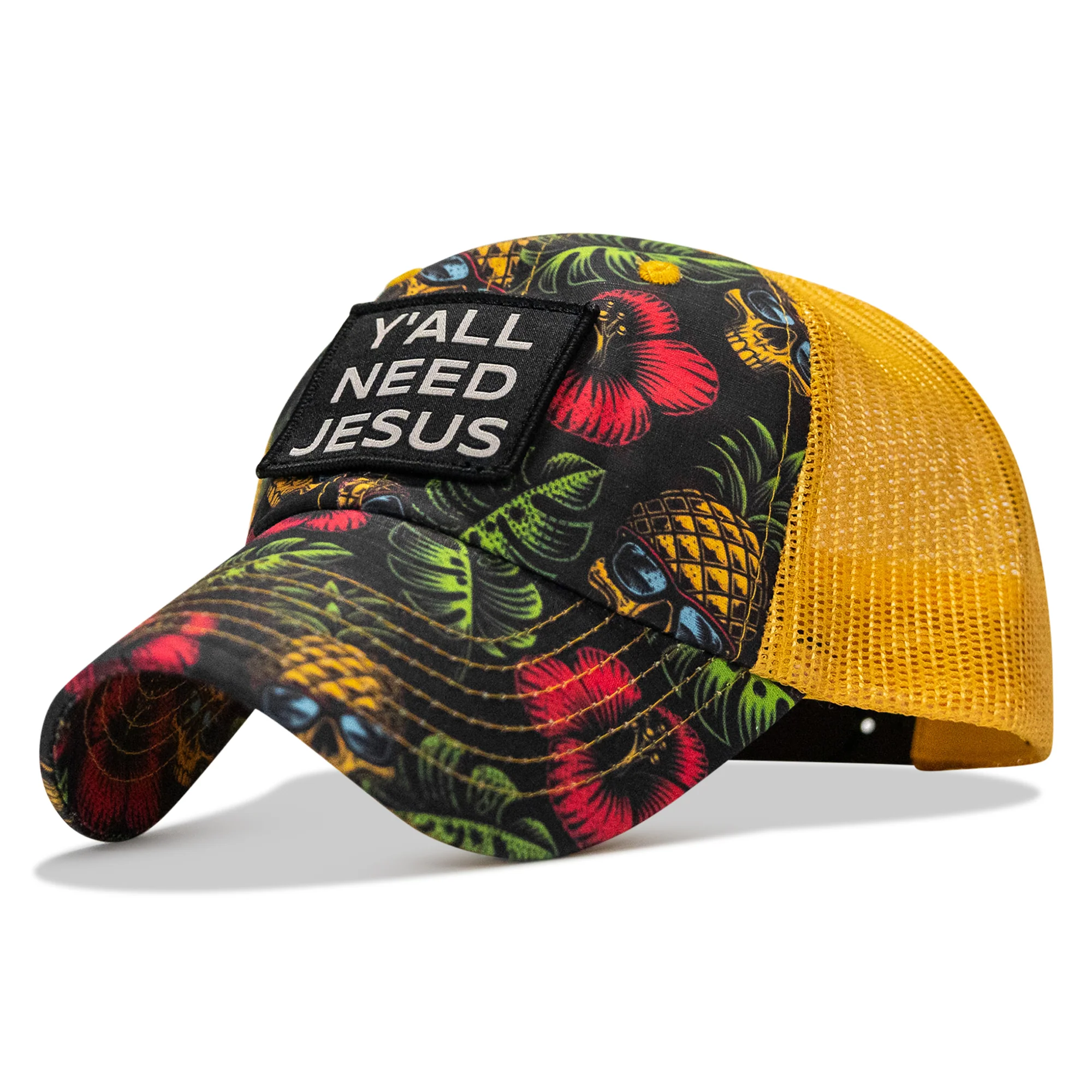 Y'all Need Jesus Patch Tactical Ripstop Mesh Snapback Hat - Image 58