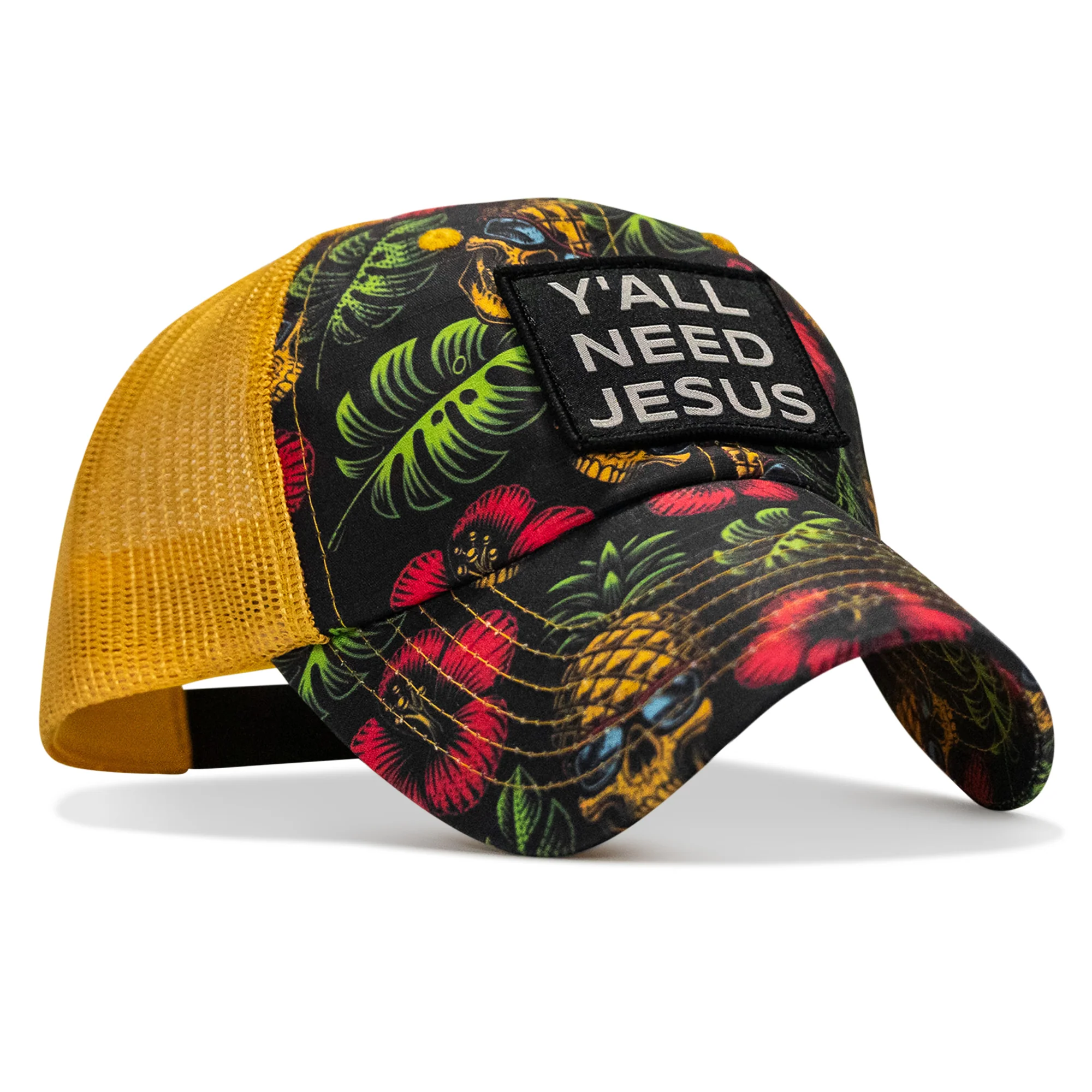 Y'all Need Jesus Patch Tactical Ripstop Mesh Snapback Hat - Image 59