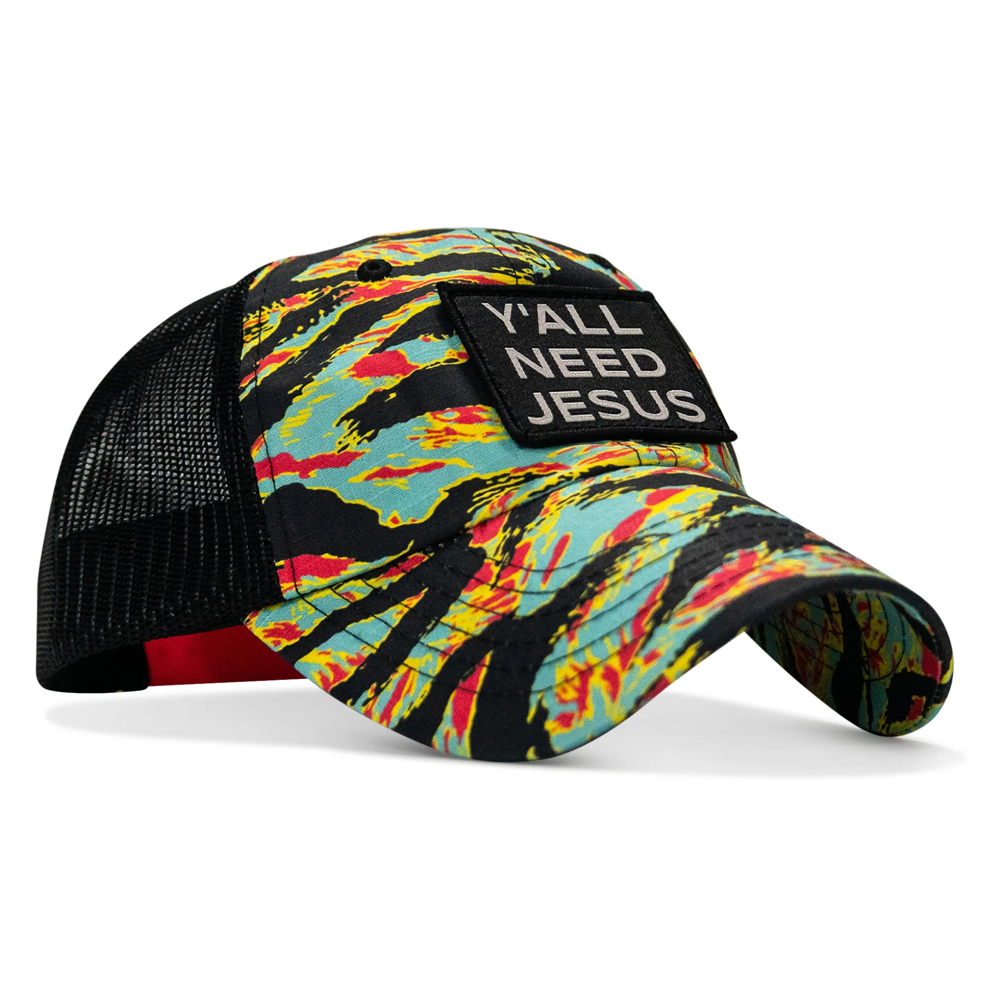 Y'all Need Jesus Patch Tactical Ripstop Mesh Snapback Hat - Image 67