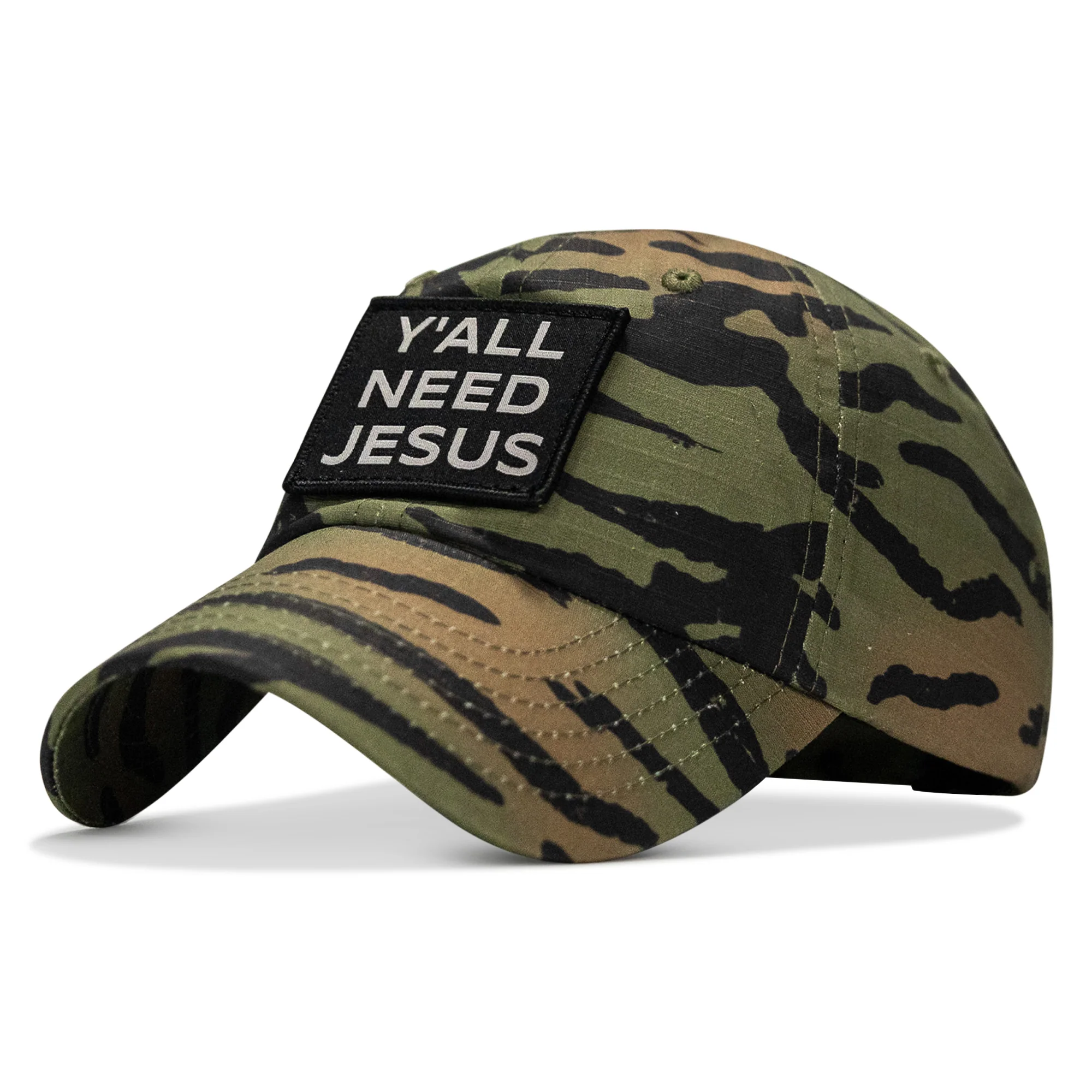 Y'all Need Jesus Patch Tactical Ripstop Mesh Snapback Hat - Image 81